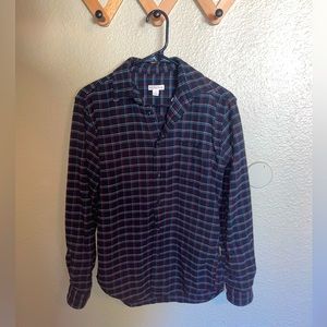 Merona Black/Red Plaid Flannel Long Sleeve Button Down - Small